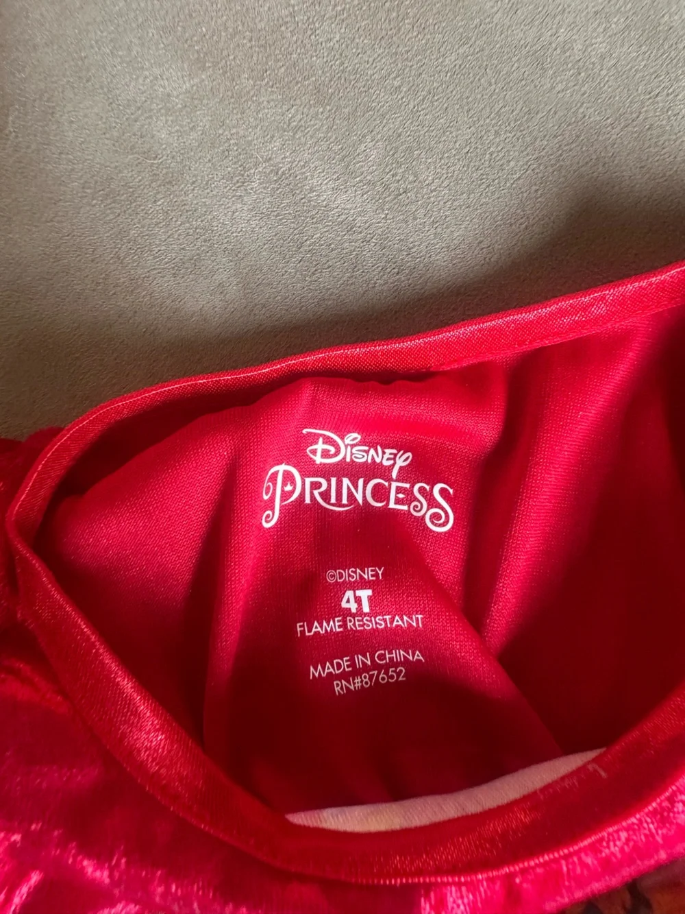 Disney Princess Toddler Girl's Christmas Holiday Red Poinsettia Nightgown
